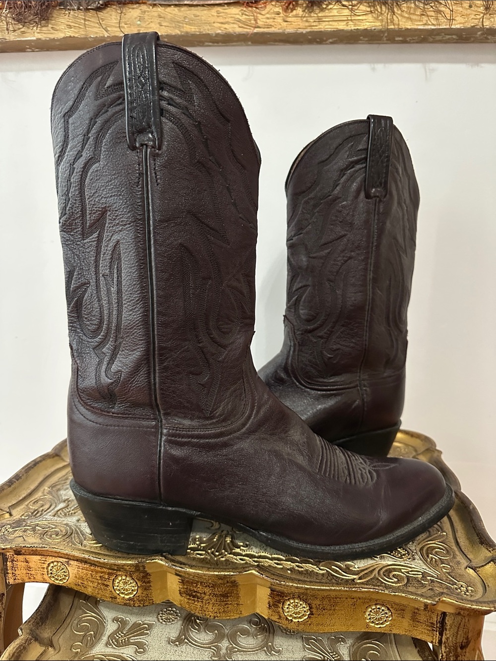 Lucchese 2000 Genuine Elk Leather Cowboy Boot 12d